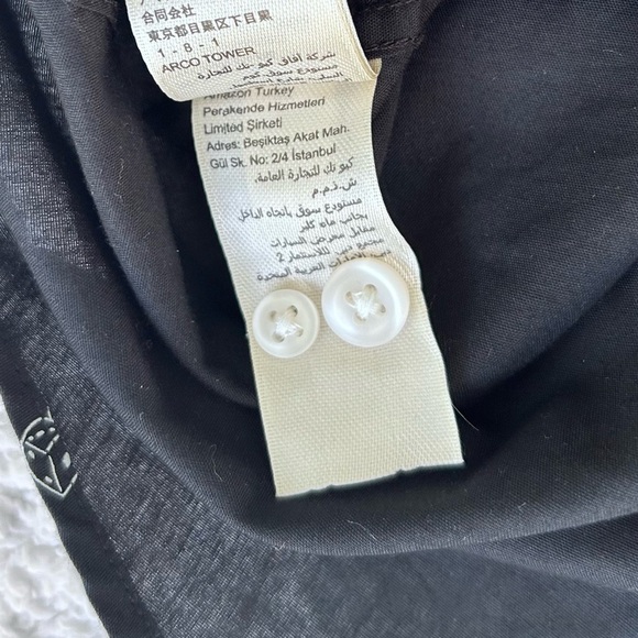 Good Threads shirt button down rolling dice print men’s medium black & white - Picture 8 of 9